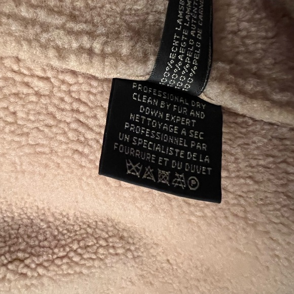 Rare Vintage Ralph Lauren Black Label Women’s Lambswool Lamb Fur Tan Coat Size 4 - Picture 12 of 16